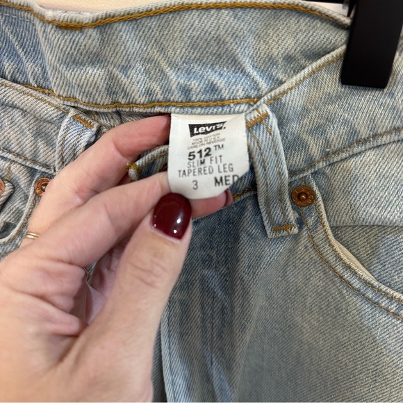 LEVI’S vintage 90's Levi's 512 Slim Tapered Leg Jeans high waisted size 25 - Picture 4 of 12